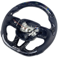 Volant Personnalisé de Course en Fibre de Carbone pour Dodge Charger Challenger Hellcat Charger Challenger SRT RT en Cuir Nappa