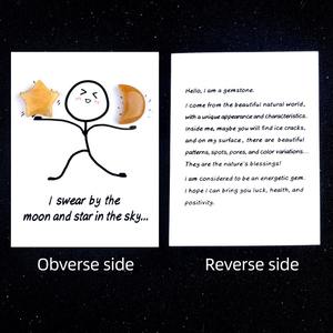 Tarjeta de curación Crystal Worry Stones Moon Shaped Star Witch Gemstone Pulido Pocket Palm Stones para DIY Meditación Equilibrio Decoración - Product Image 4