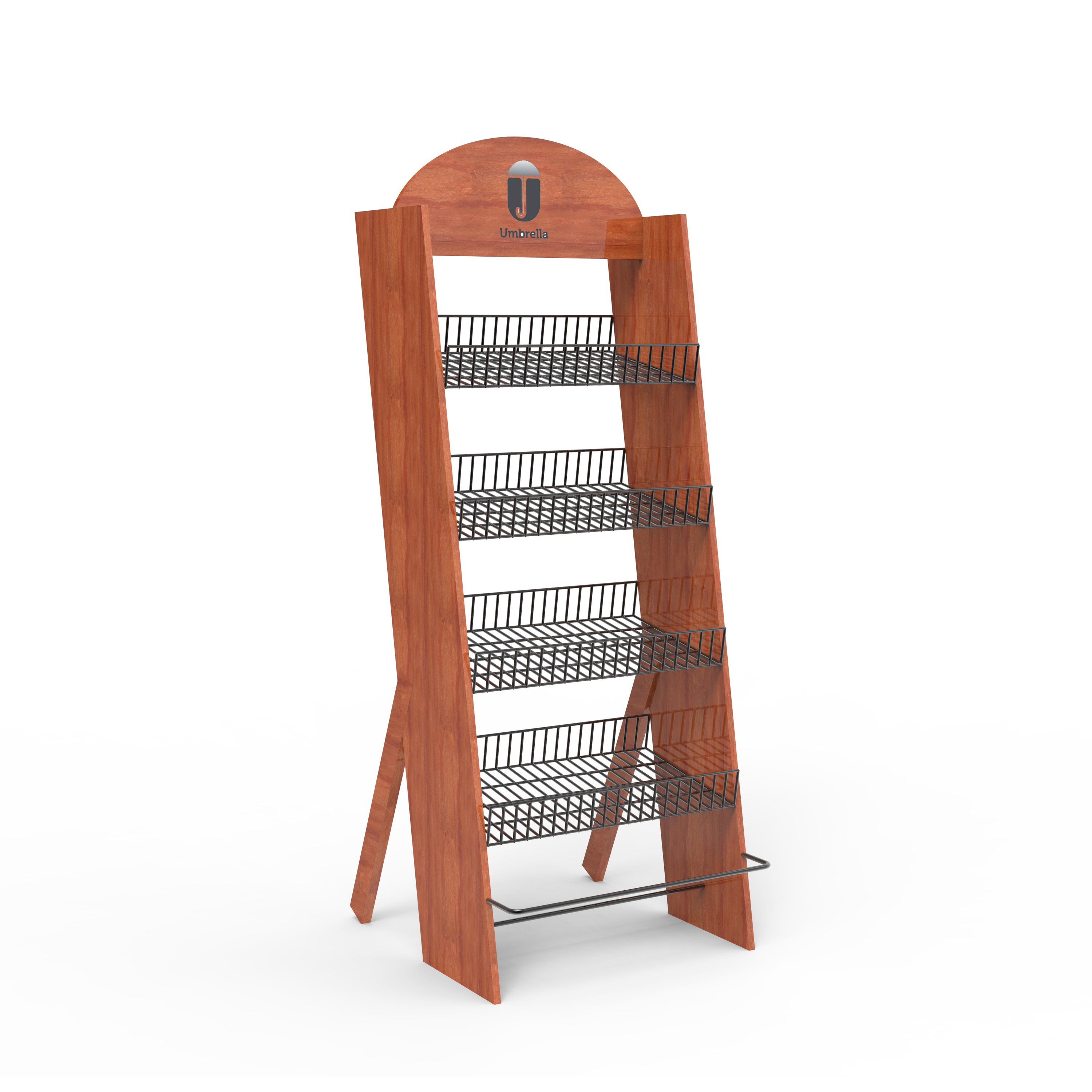 Apache Custom Folding Umbrella Display Rack Hanging Outdoor Beach Patio Umbrellas Rack Floor Display for Retail Stores — view 6