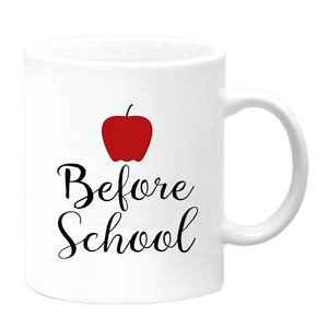 Tazza in Ceramica Personalizzata con Motivo Mela Rossa, <span class=keywords><strong>Regalo</strong></span> di Apprezzamento per Insegnanti, Tazza da Caffè in Porcellana - Product Image 1