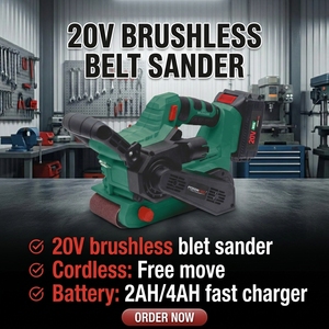 <span class=keywords><strong>Ponceuse</strong></span> <span class=keywords><strong>à</strong></span> <span class=keywords><strong>bande</strong></span> électrique portative de qualité industrielle et pour le bricolage, 76*457mm, 20V, <span class=keywords><strong>sans</strong></span> balais, <span class=keywords><strong>à</strong></span> vitesse variable - Product Image 5