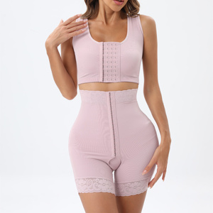 Shorts de garçon en dentelle respirants pour femmes avec rembourrage en éponge Body Shaper Hip Enhancer Control Panties - Product Image 3