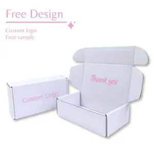 Бесплатная конструкция небольшой почтовый ящик для доставки на заказ коробки для рассылки из гофрированного картона белые маленькие упаковочные коробки с логотипом