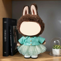 Vêtements et accessoires pour poupées : Robe de princesse de ballet, jupe bouffante en maille douce, tenues décontractées en cuir pour poupées Labubu de 38 cm