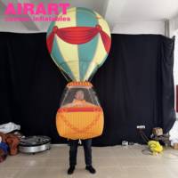 Costume gonflable portable en forme de montgolfière, imprimé sur mesure, pour défilés de carnaval et activités commerciales