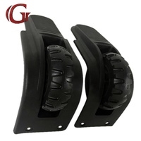 Roues de chariot à bagages professionnelles en plastique robuste avec grande capacité de charge, roues d'angle et sacs de rangement