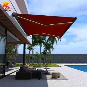 Auvent <span class=keywords><strong>moderne</strong></span> à cassette complète extensible avec télécommande, cadre en aluminium, voile en acrylique pliable pour la protection solaire de la terrasse à domicile - Product Image 2