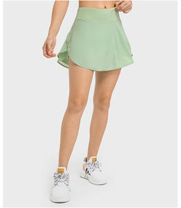 Женская мини-юбка 2 в 1 с логотипом на заказ для занятий спортом и йогой, для занятий спортом, бега и гольфа, с карманами для женской теннисной одежды - Product Image 3