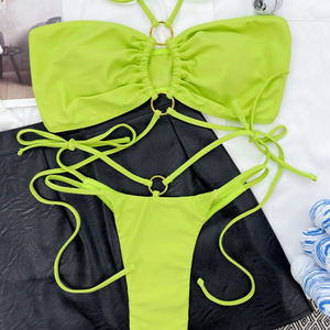 YY5253 Bikini taille haute élastique, maillot de bain femme, Bandage, joli petit truc - Product Image 4