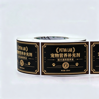 Étiquettes personnalisées Jinyu écologiques, imperméables, résistantes à l'huile et aux UV pour aliments et fournitures pour animaux de compagnie, étiquettes autocollantes de luxe gaufrées