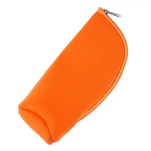 Students Stationery Pouch Zipper Bag For Pens Lightweight Neoprene Pencil Bag Pen Case Large Capacity For Office Makeup Brush