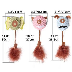 Eco-Friendly Pet Products Fun Plush Feather Toy <span class=keywords><strong>Cat</strong></span> com Bell para gatinhos e gatos Catnip-<span class=keywords><strong>Crazed</strong></span> - Product Image 6