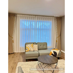 <span class=keywords><strong>Prix</strong></span> d'usine compétitif bonne qualité Ensemble complet de rideaux de luxe motorisés en tissu pour le salon - Product Image 3