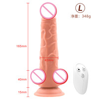 Vibromasseur rotatif à 360 degrés avec vibration chauffante 10 pouces Vibromasseur réaliste rechargeable avec télécommande Jouet sexuel