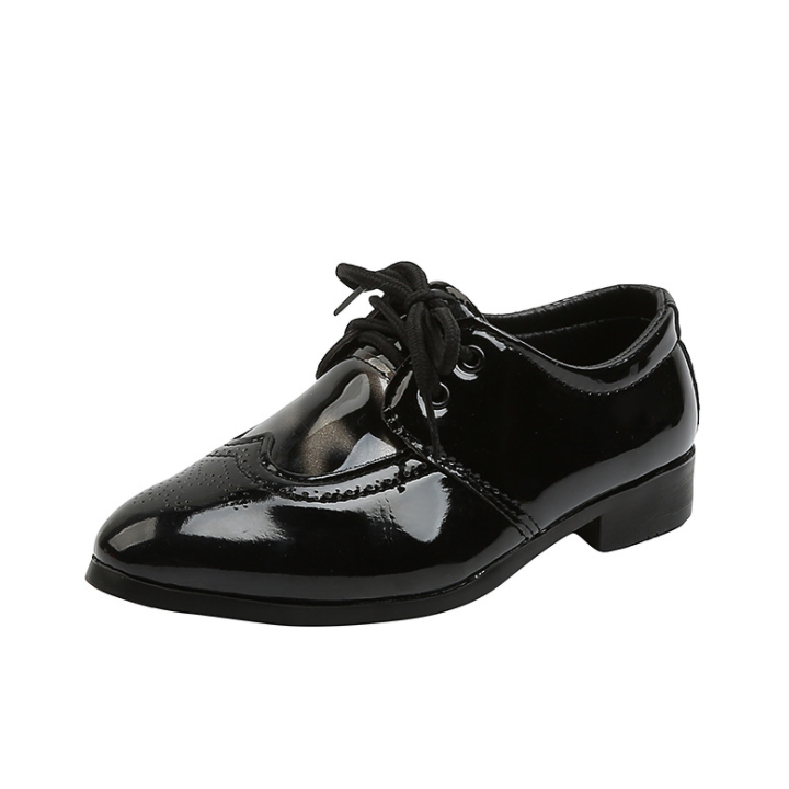 New Kids Artificial leather shoes Boy Performance Shoes fashion pointed shoes