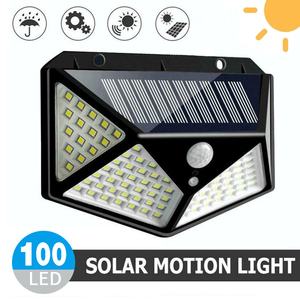 Lampu Dinding Tenaga Surya Tahan Air IP67 untuk Taman Luar Ruangan, 4 Sisi Penerangan, 100 <span class=keywords><strong>LED</strong></span> dengan Sensor Gerak - Product Image 2