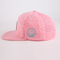 Casquette de golf personnalisée avec logo, légère, respirante, imperméable, à séchage rapide, perforée, 7 panneaux, découpe laser, fermeture snapback