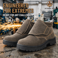 Chaussures de sécurité en cuir suédé avec embout en acier, résistantes aux perforations, semelle intermédiaire en acier, semelle en caoutchouc robuste pour l'industrie et la construction