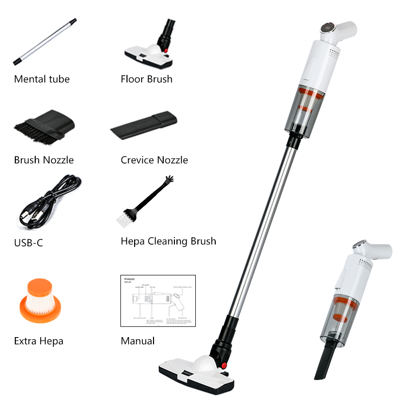 Cordless Vacuum Cleaner 8000Pa 3 in 1 Portable Wireless Stick Vacuum Cleaner With LED Lights Handheld Vaccum Cleaner Dry Wet