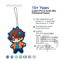 Pabrik OEM Kustom Gantungan Kunci Carabiner PVC Lunak 3D Cetak UV Anime Kartun Hadiah Promosi Bisnis Kerajinan PVC Karet