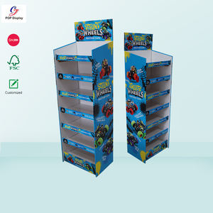 カスタマイズサイズTiersプロモーションラック段ボールTシャツディスプレイ小売店棚タワー紙段ボール床スタンドおもちゃ用 - Product Image 2