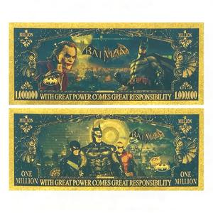 Billet de banque commémoratif Batman en feuille d'or, thème <span class=keywords><strong>film</strong></span>, collection cadeau, best-seller - Product Image 2