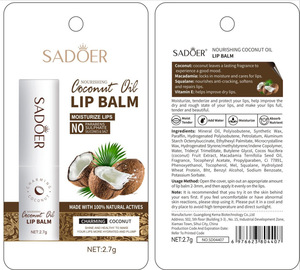 Cuidado de labios Natural más Popular, antigrietas, líneas de labios que se desvanecen, <span class=keywords><strong>hidratante</strong></span>, nutritivo, brillo, aceite de coco, bálsamo <span class=keywords><strong>labial</strong></span> - Product Image 6