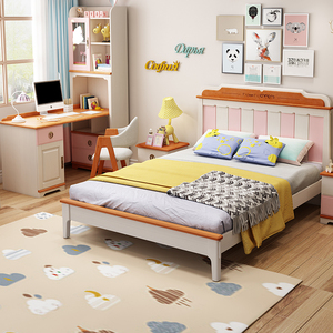 Giường Trẻ Em Bunk Castle Hiện Đại 3 Slide Đôi Bunk Giường Bàn Ba Gỗ Ba Trẻ Em Phim Hoạt Hình Giường Tầng - Product Image 2