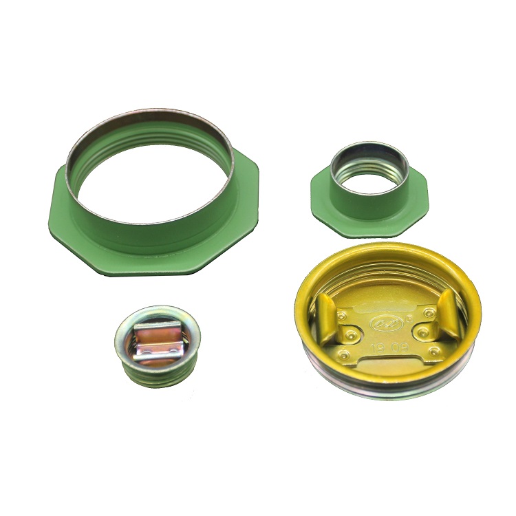 6 Pak 2" & 3/4" TITE SEAL Drum CLOSURES Steel Bung Cap Plug 55 Gallon