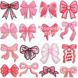 Computer Embroidery Iron on Kawaii Various Bowknot Patch for Clothes <b>Hat</b> <b>Bag</b> Decoration - Product Image 3