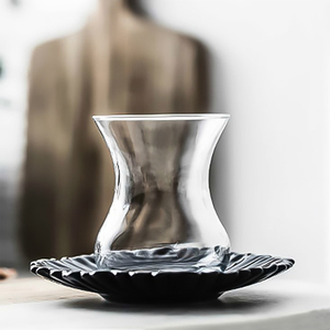 Luxury Bohea Glass Teacup and Ceramic Tray Cafe Espresso Tumbler <strong>Turkish</strong> Coffee <strong>Cup</strong> Saucer Turkey Black <strong>Tea</strong> <strong>Cup</strong> &amp; Saucer Sets - Product Image 5