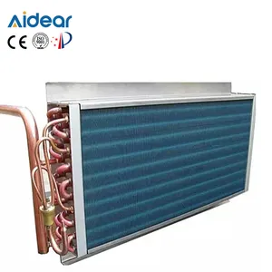 Aidear Intercambiador de calor de aleta de tubo de cobre industrial para aire acondicionado HVAC