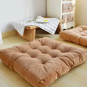 Corduroy Tatami Bantal Kursi Lantai, Bantal Dudukan Yoga Lantai Besar Tebal