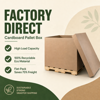 Caisse en carton robuste et écologique pour palettes, haute capacité de charge, pour expédition en vrac et stockage