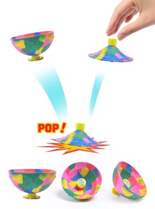Jouet rebondissant en caoutchouc à succès, balle rebondissante à moitié côté en caoutchouc, sauts hip-<span class=keywords><strong>hop</strong></span>, pops, jouet camouflage - Product Image 4