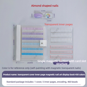 แผ่นแสดงสีเล็บอะคริลิคแม่เหล็ก OEM ODM 240 270 450 สี สำหรับร้านทำเล็บ - Product Image 5
