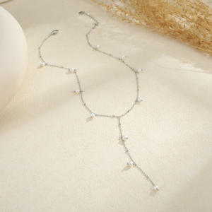 สร้อยคอไข่มุกรูปตัว Y ทำจากสเตนเลสชุบทอง18K ไม่เสื่อมเสียทันสมัยของขวัญสำหรับทุกเพศ - Product Image 2