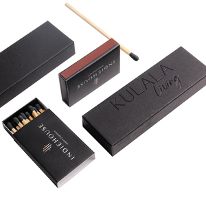 Beyaz maç ipuçları için siyah kutu ambalaj maçlar ile toptan emniyet kibriti renk sopa özel Matchbox - Product Image 2