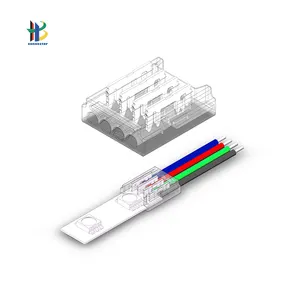 DIY 솔더리스 led 스트립을 와이어 커넥터에 연결 4 10mm 간판 LED 스트립 용 LED PCB 커넥터