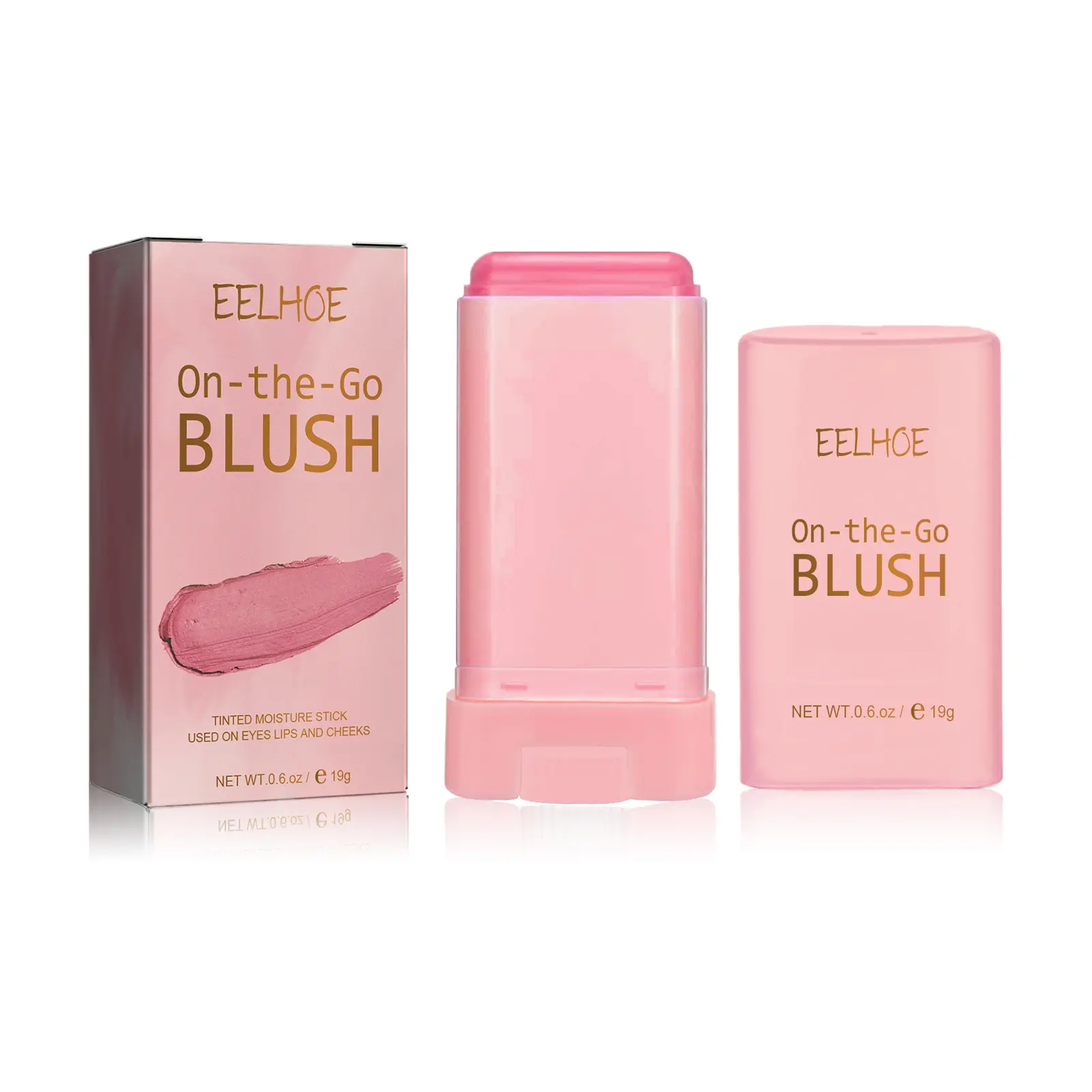 Blusher Trang Điểm Vegan Red Má Kem Pixi Blush Stick Bột Không Thấm Nước Tự Nhiên Vừa Du Lịch 3 Trong 1 Nhãn Hiệu Riêng Màu Hồng Kích Thước 2G