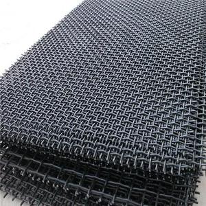 Maille de tamis vibrant pour concasseur de pierres et de sable de carrière minier à haute résistance 65Mn 45 #   Maille de fil métallique tissée ondulée en acier au manganèse - Product Image 2