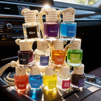 Diffuseur de parfum en verre pour voiture, pendentif élégant pour rétroviseur - Parfum léger de luxe, aromathérapie longue durée, senteur naturelle