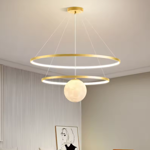 Zeal Lighting Nordic Designer Sala de estar Techo Luces colgantes LED Luces colgantes modernas Candelabros - Product Image 3