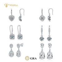 d'oreilles en moissanite certifiées GRA en usine Boucles d'oreilles en argent sterling 925 Boucles d'oreilles en moissanite