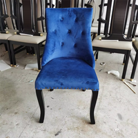 Chaises de salle à manger de luxe modernes, nouveau design, tissu en velours bleu, chaise de banquet pour la maison, le café ou l'usage commercial, pour table à manger