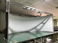Écran de projection incurvé à 220 degrés pour les attractions de parcs à thème à grande échelle Écran de projecteur de simulateur de vol