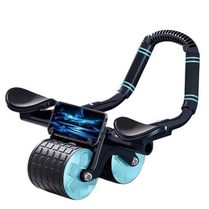 Attrezzo per Allenamento Addominale a Due Ruote con Rimbalzo Automatico, Supporto per Gomiti, per Uso Domestico, <span class=keywords><strong>Esercizi</strong></span> <span class=keywords><strong>Plank</strong></span> - Product Image 1