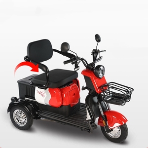 Ciclomotor eléctrico <span class=keywords><strong>de</strong></span> <span class=keywords><strong>tres</strong></span> <span class=keywords><strong>ruedas</strong></span> para discapacitados, motocicleta Scooter, doble asiento trasero, movilidad para adultos - Product Image 4