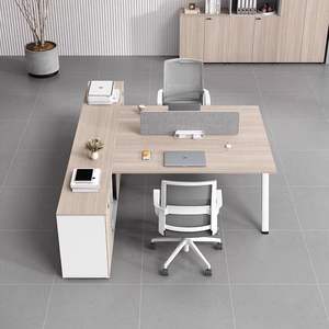 Escritorio de Oficina Moderno con Silla, Combinación para 2-4 Personas, Estructura de Acero, Escritorio Modular para Computadora, Uso Comercial - Product Image 4