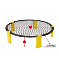 Ensemble de jeux de plage pour sports de plein air, mini filet de volley-ball de plage, 3 balles, roundnet